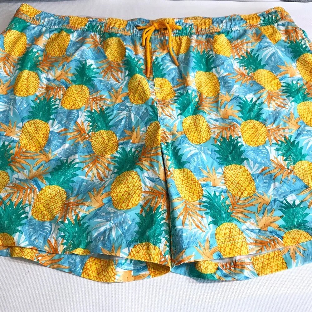 Men's Swim Trunks XXL Multicolor Tropical